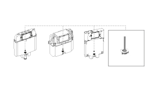 Flow rate reducer in wall-cisterns