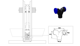 Double Outlet Bend Vertical