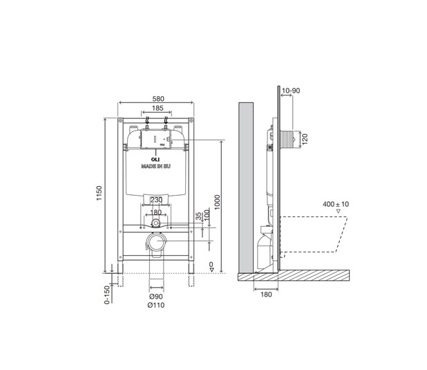 Dimensioned-Drawing-OLI74-Plus-Free-Standing-Sanitarblock