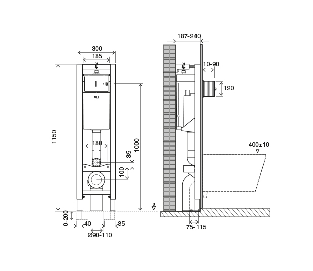 Dimensioned-Drawing-Quadra-Plus-Sanitarblock