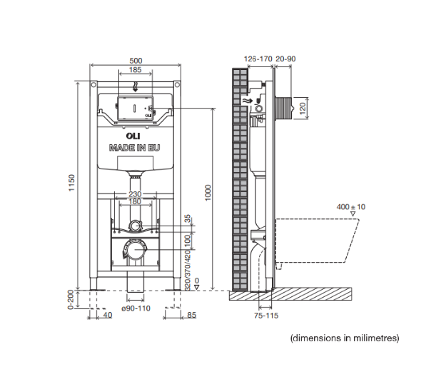 Dimensioned-Drawing-OLI120-Plus-Height-Adjustable-Sanitarblock
