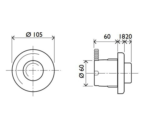 Dimensioned-Drawing-In-wall-hand-operated-White